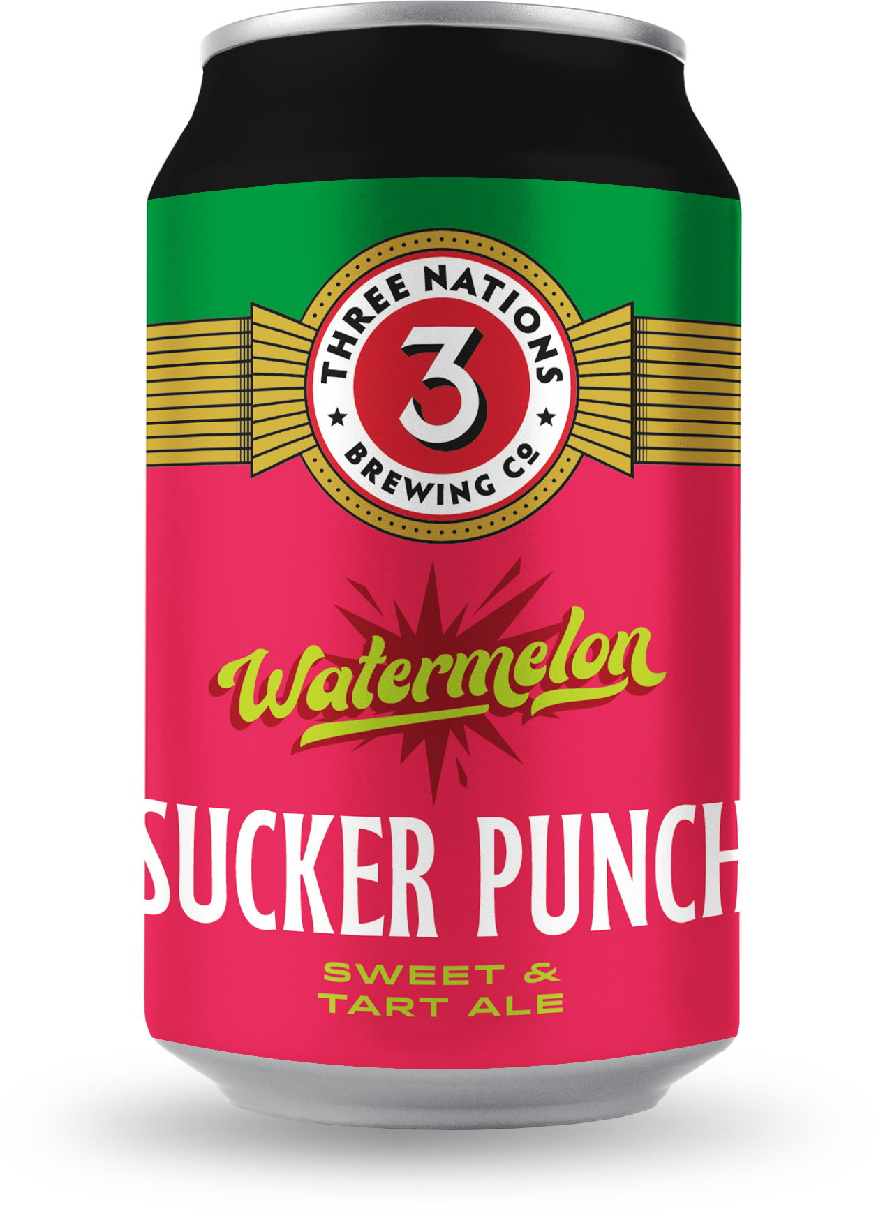3 Nations Brewing's Watermelon Sucker punch can design
